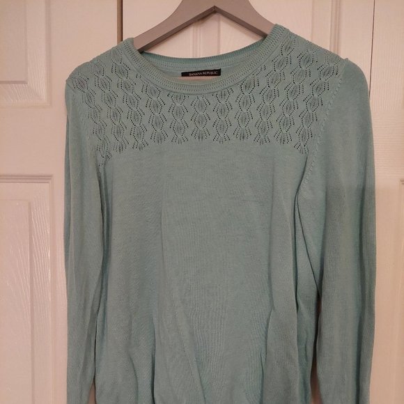 Banana Republic Factory Sweaters - 𝅺Banana Republic Mint Green Sweater Size Large